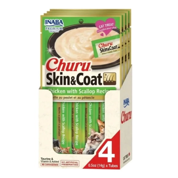 Churu Gato Pollo Y Ostiones 6 Bolsas 24 tubos