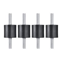 Magideal - Absorbador De Choque De 4 Partes Con Soporte De Goma, Soportes De Insolador De Vibración De Goma, Pernos, Sólidos Soportes Contra El Insolador Contra 20Mm X 10Mm M6