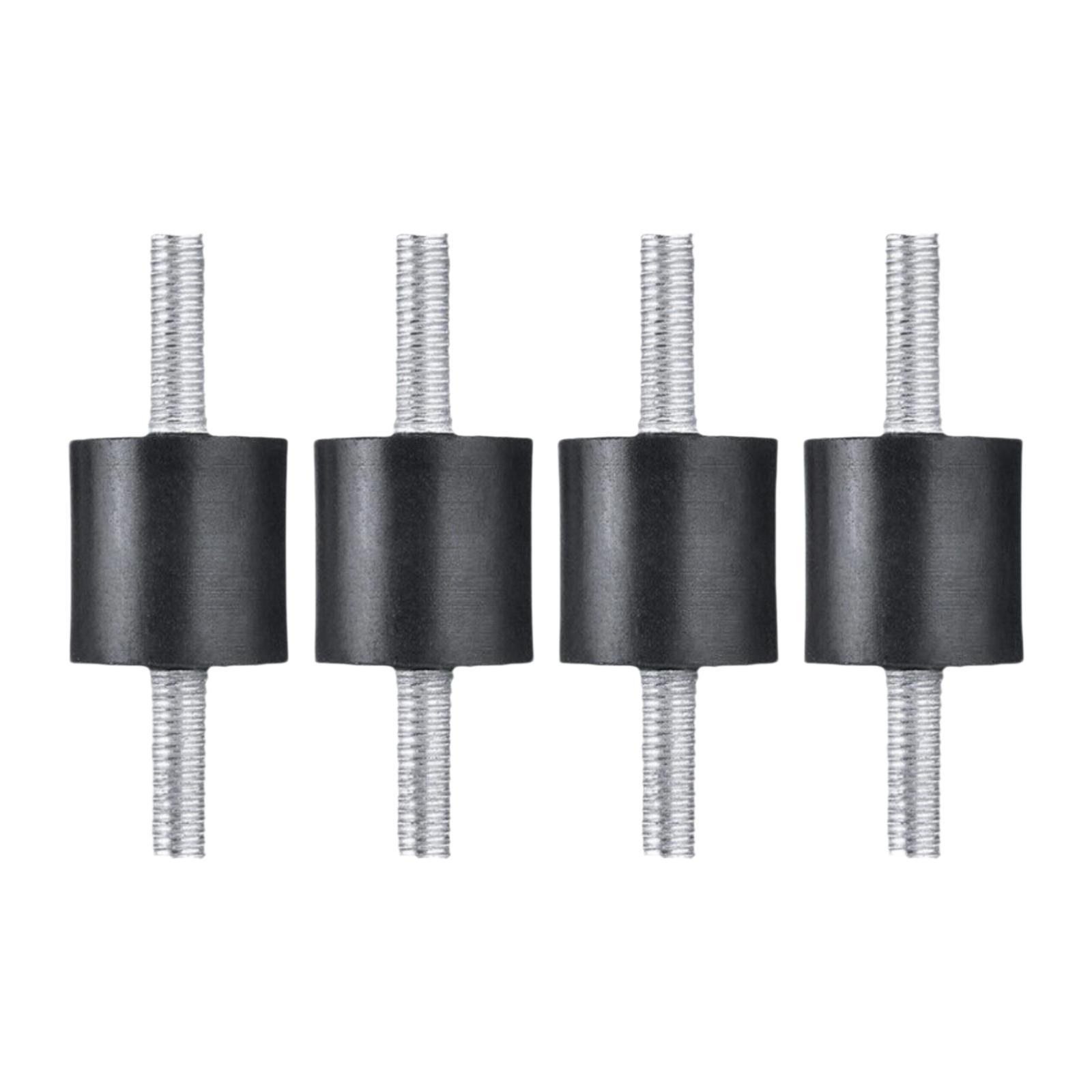 Magideal - Absorbador De Choque De 4 Partes Con Soporte De Goma, Soportes De Insolador De Vibración De Goma, Pernos, Sólidos Soportes Contra El Insolador Contra 20Mm X 10Mm M6