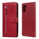 thumbnail image 3 of Funda con Cremallera para Samsung Galaxy A02S, Carcasa Cartera de Cuero PU con Soporte y Tarjetero, 3 of 5