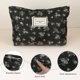 thumbnail image 3 of Unique Bargains Bolsa de Maquillaje de Lona Gran Capacidad Neceser Cosmético Bolsas Cosméticas para Mujeres Negro Rosa, 3 of 7