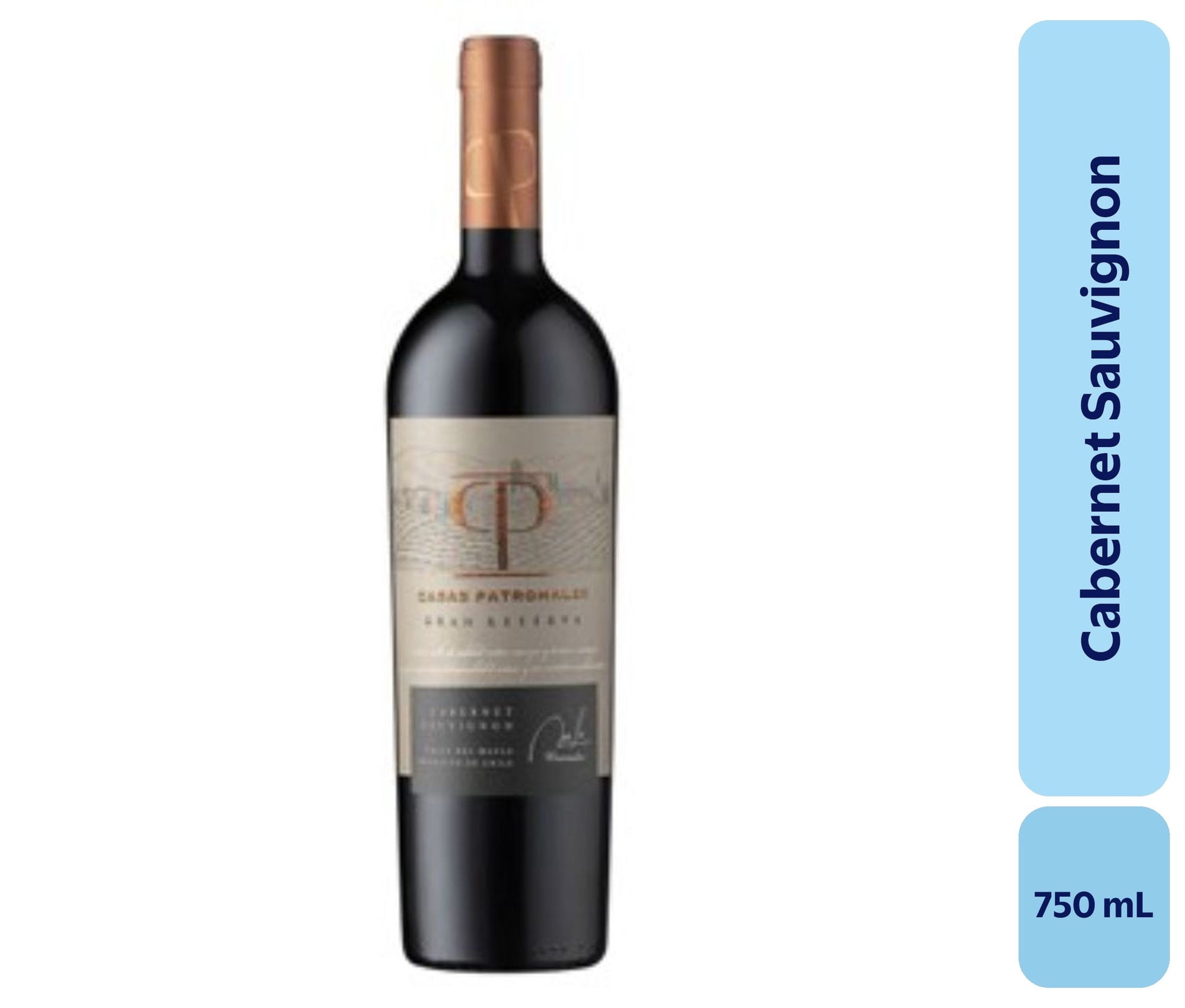 Vino Cabernet Sauvignon Botella 750 mL Casas Patronale