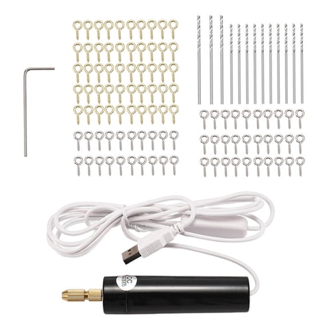 Magideal - Juego De Herramientas De Taladro Manual Eléctrico Para Fundición De Resina, Kit De Tornillo De Banco Eléctrico Para Resina, Plástico, Madera, Arcilla Estilo A