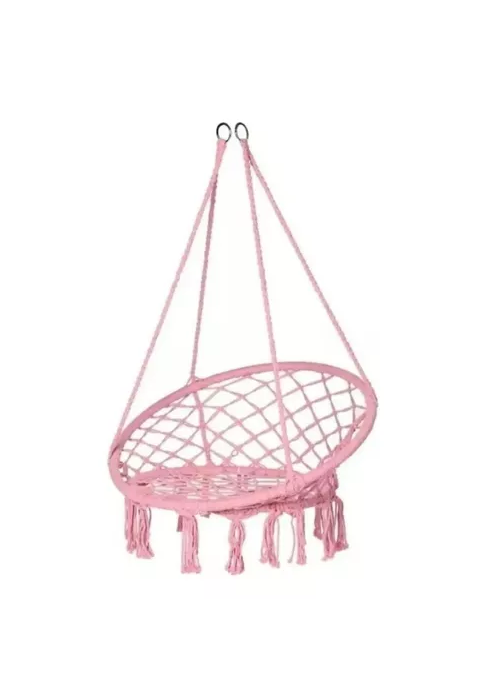 Genérico - Silla Hamaca Colgante Para Terraza O Jardín Color Rosado