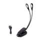 thumbnail image 1 of Lámpara LED para atril, lámpara de doble cabezal ajustable con clip y cable USB para lectores electrónicos y cabeceras de cama (6 LED), 1 of 6