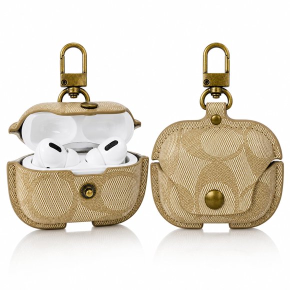 Funda de Cuero MOTOLKM para AirPods Pro 3, Cubierta Antigolpes