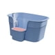 thumbnail image 2 of Bandeja De Arena Para Mascotas Con Parte Superior Abierta Y Lavabo De Arena Para Gatos De Lado Alto, Resistente Caja De Arena Para Gatos, Color Azul, 2 of 5