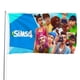 thumbnail image 1 of Los Sim Bandera impresa con temática, regalo perfecto para fanáticos, amigos y familiares, y adecuada para actividades al aire libre e interiores, decoraciones de fiesta. 90 cm × 150 cm., 1 of 6