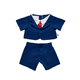 thumbnail image 2 of Traje de negocios Build a Bear azul marino con corbata roja, 2 of 2