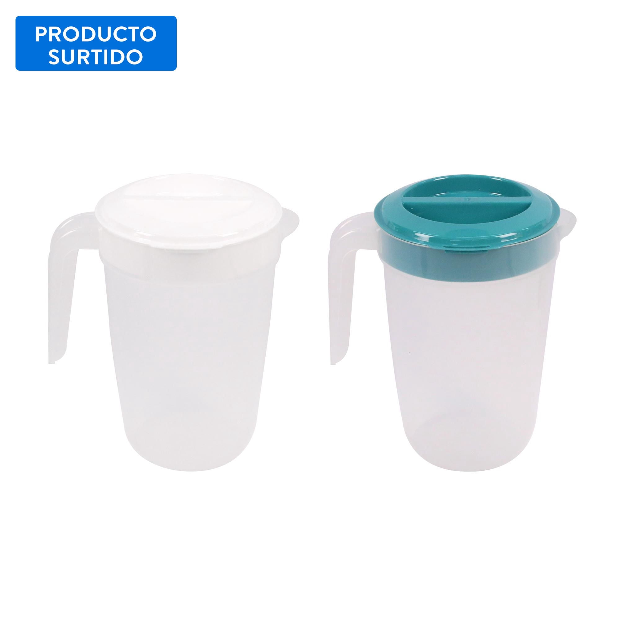 Jarra Plástico 2l Transparente Con Tapa 2 Piezas, Producto Surtido 2 L Haus