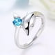 thumbnail image 2 of Anillo delfin turquesa ajustable plata 925, 2 of 3