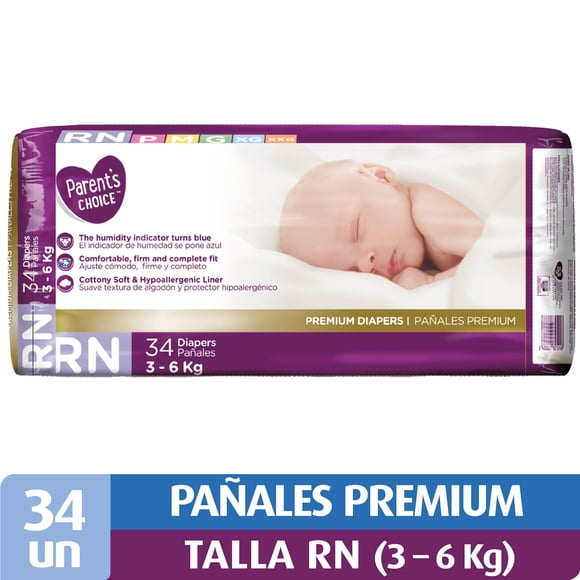 Pañales Parent's Choice Premium RN, 34 un