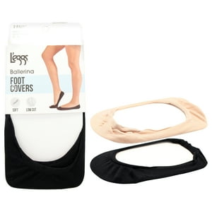 Cubrepiés De Bailarina - Q01405 Negro-Nude De Leggs Para Mujer - 2 Pares De Cubrepiés (5-9)