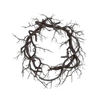 Magideal - Corona De Halloween Para Puerta, Creativa, Decorativa De 17 Pulgadas, Guirnalda De Ramas Muertas, Guirnalda De Ramas Negras Para Telón De Fondo, Sin Brillo Sin Brillo