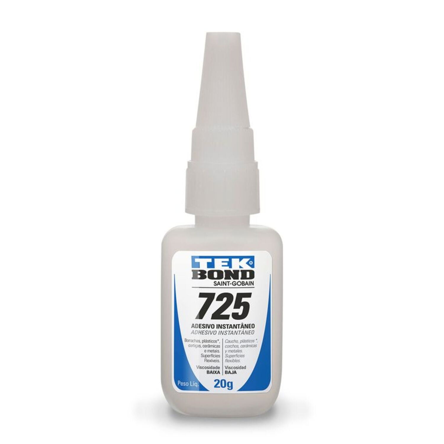 Tekbond - Adhesivo Instantáneo 725 Viscosidad Baja 20g (punta Anti-obstrucción)