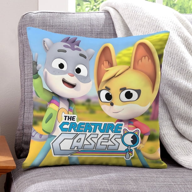 Los Casos de las Criaturas Fundas de almohada de terciopelo con tema, regalos de funda de almohada, decoración para el hogar, cojín de lanzar, regalo de cumpleaños para fans y parejas.40*40cm.