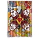 thumbnail image 1 of Cortina de ducha con diseño de estrellas de rock de los Beatles, juego de cortina de baño con ganchos, tamaño 48 x 72 pulgadas, 1 of 3