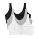 thumbnail image 1 of Sujetador deportivo Fruit of the Loom de algodón con cierre frontal para mujer, 1 of 6
