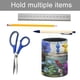 thumbnail image 5 of Pikmin-theme Cylinder Pen Holder Pencil Organizer with Flannel Lining PVC Leather Material Cardboard Base for study work 10*8CM, 5 of 6