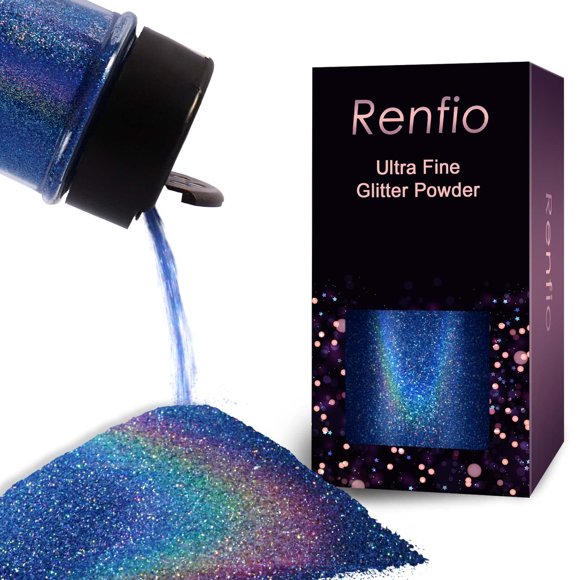 Brillantina Renfio Ultra Fina Azul 50 g Holográfica
