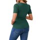 thumbnail image 4 of INSPIRE CHIC Blusa de Maternidad para Mujer de Punto Acanalado con Mangas Cortas Abullonadas Camiseta Fruncida para Sesión de Fotos de Ducha Pequeña Verde, 4 of 6