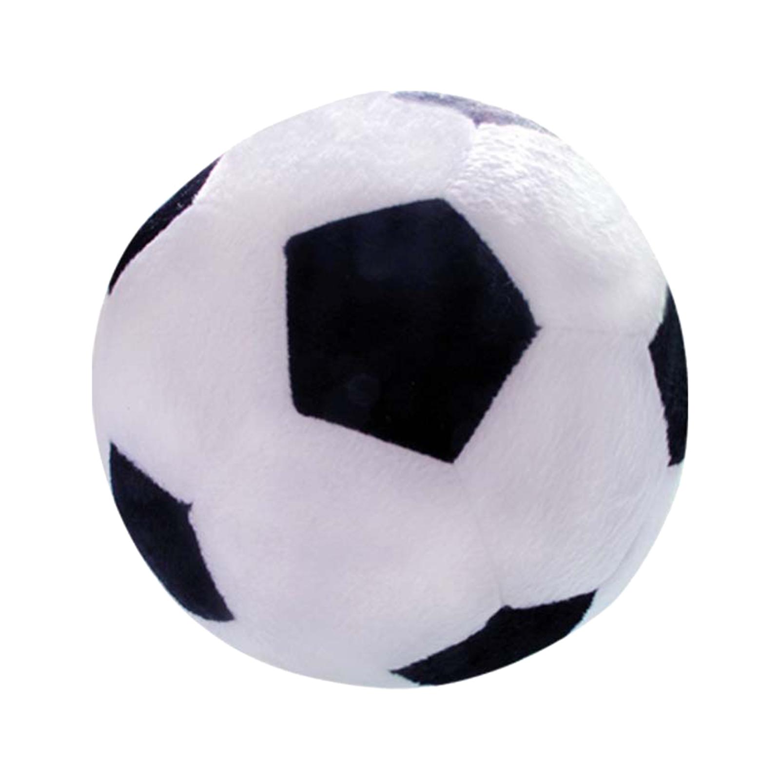 Magideal - Juguete De Peluche Multifuncional Para Fútbol, Sonajero Para Niños De 17 Cm, Juguete Deportivo De Peluche Suave Para Bebés, Niños Pequeños, Niñas Y Ni Blanco Negro