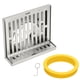 thumbnail image 1 of Uxcell 304 Acero Inoxidable Desagüe de Pared en Forma de L, Desagüe de Piso de Ángulo Recto para Balcón Exterior, Patio, Desagüe de Esquina Montado en Pared (5.91", Gris Metalizado), 1 of 7