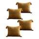 thumbnail image 1 of Pack De 4 Fundas De Cojin Chenille Con Borlas 45x45 Amarillo, 1 of 4