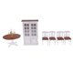 thumbnail image 1 of 1/12 Dollhouse Miniatura Muebles Comedor Mesa Mesa Silla Vino Kit, 1 of 5