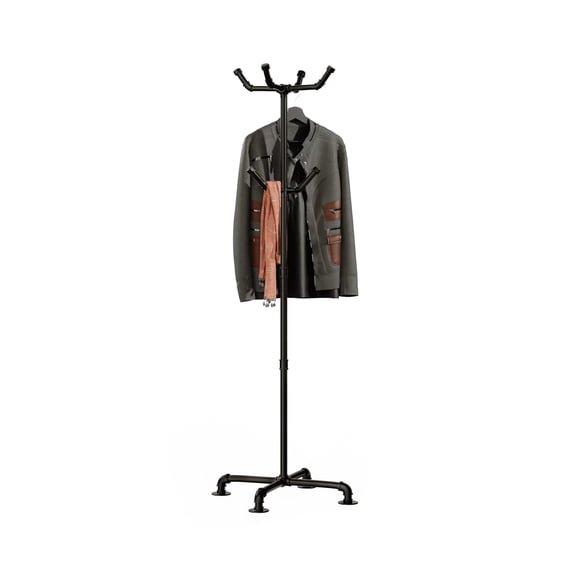 Perchero THRONKENGER Industrial de Metal 170 cm con 6 Ganchos
