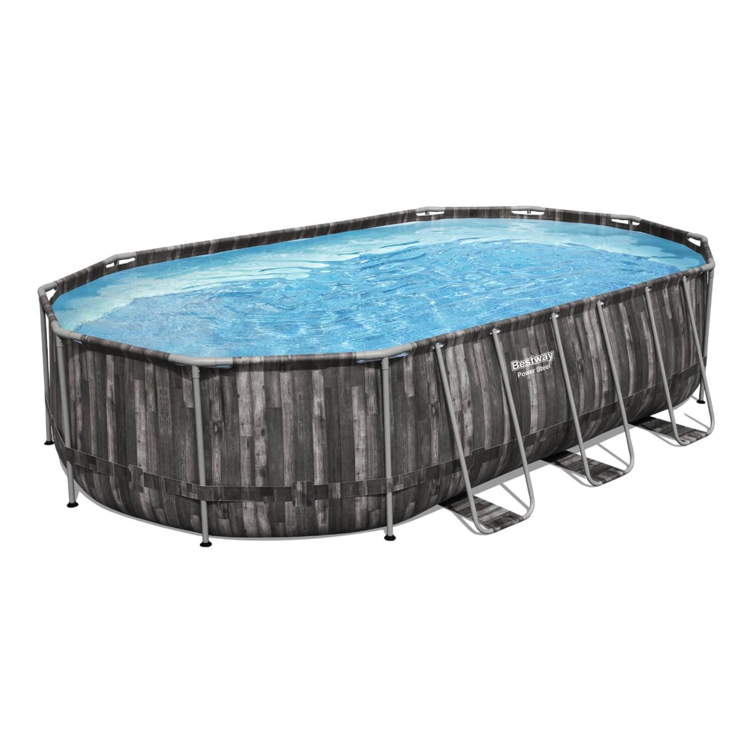 Piscina Bestway Ovalada Filtro + Accesorios 6.10x3.66x1.22m