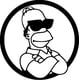 thumbnail image 1 of Sticker The Simpsons Bart Homer Lisa Maggie Marge Auto, 1 of 3