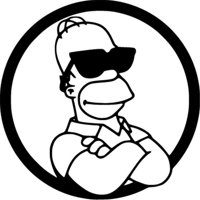 Rienda Libre - Sticker The Simpsons Bart Homer Lisa Maggie Marge Auto