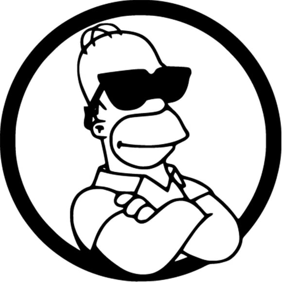 Sticker The Simpsons Bart Homer Lisa Maggie Marge Auto