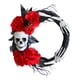 thumbnail image 2 of Corona De Esqueleto De Halloween, Corona De Calavera Para Puerta Delantera, Para El Hogar, Fiesta De Terror, Patio, 2 of 5
