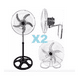thumbnail image 2 of Pack 2 ventiladores industriales metálicos 18 cm 5 aspas alta potencia, 2 of 3