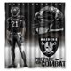 thumbnail image 1 of Cortina de ducha de los Oakland Raiders, juego de cortina de baño con ganchos, tamaño 66 x 72 pulgadas, 1 of 3