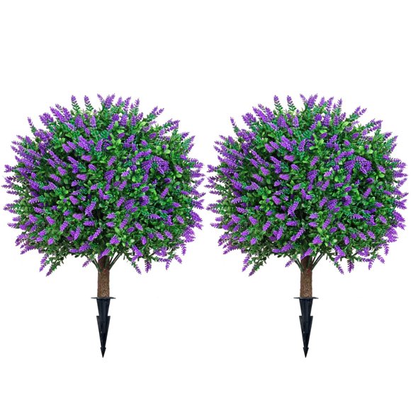 Arbusto artificial de lavanda XUXDUHY 64 cm, pack de 2, resistente a UV