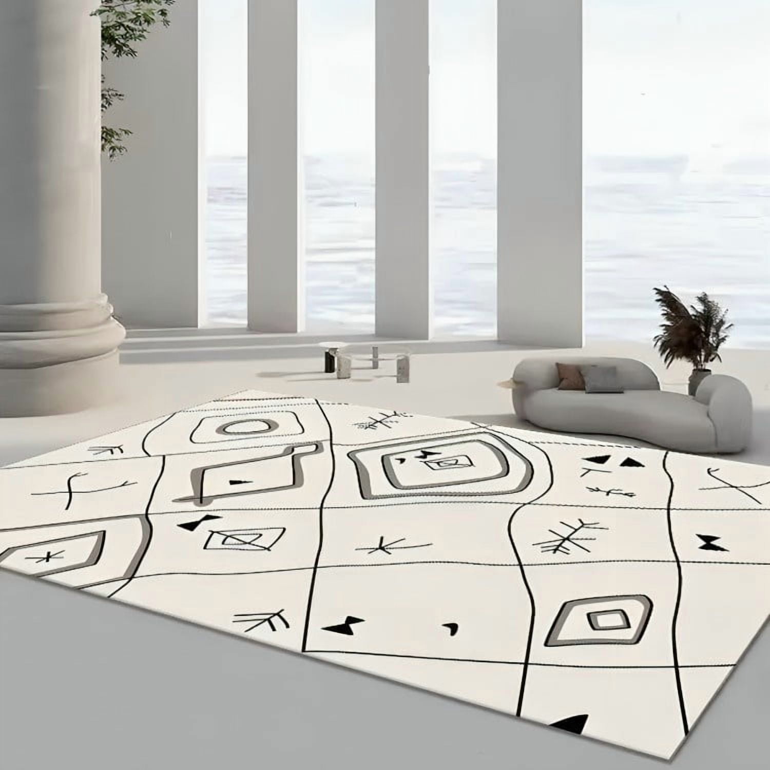 Genérico - Alfombras Peludas Antideslizante 120 X80 Cm