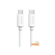 thumbnail image 2 of Cable vidvie carga rápida 100w 5a USB-C a USB-C 1m Blanco, 2 of 3