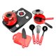 thumbnail image 2 of Juego De Cocina Portátil Para Ni?os, Juegos De Juguetes, Ollas, Sartenes Para Regalo De Cumplea?os, Ni?os Peque?os, Rojo Y Negro, 2 of 5