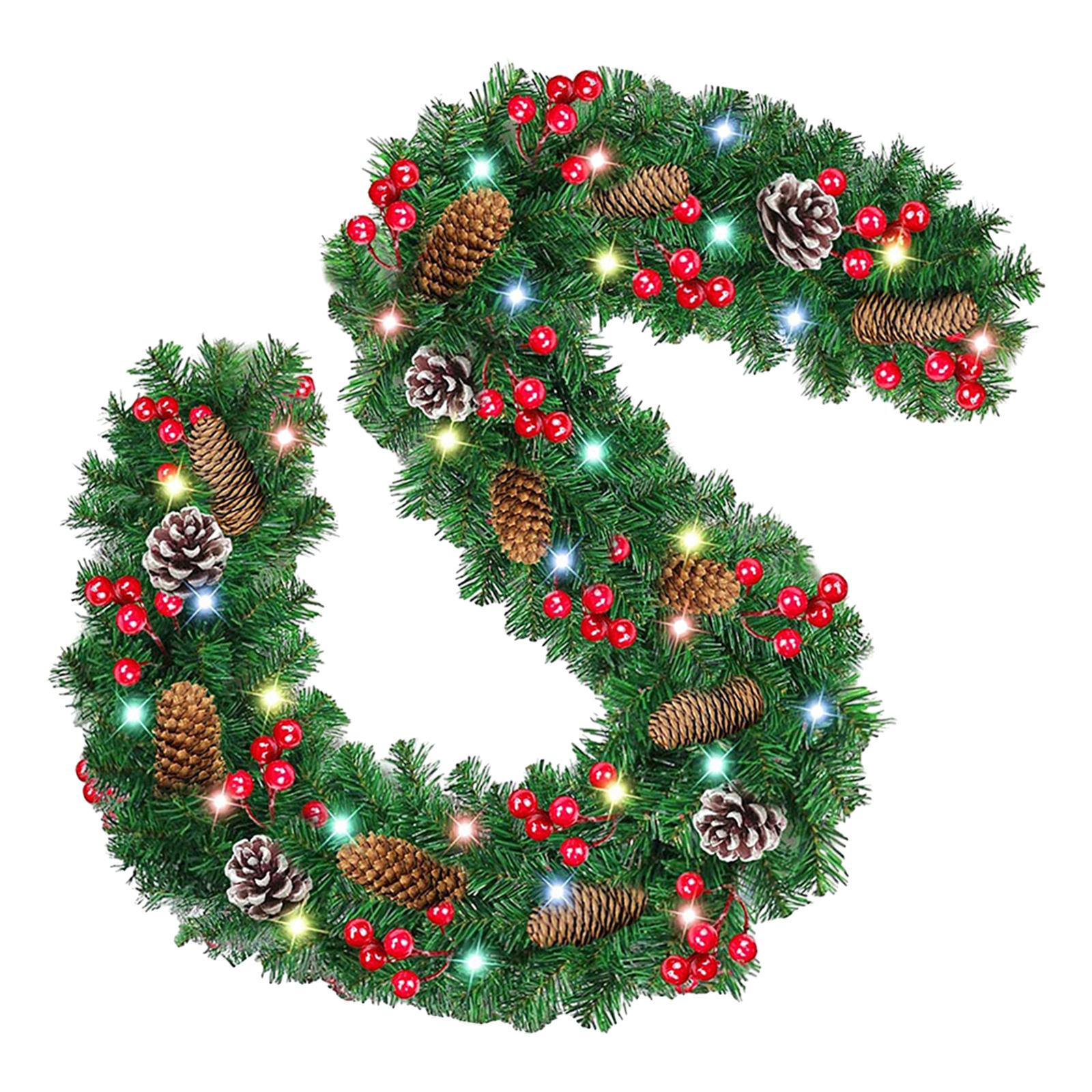 Magideal - Guirnalda Iluminada Navideña De 2,7 M, Decoraciones Flexibles Para Escaleras Y Ventanas, Resistentes