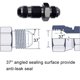 thumbnail image 4 of Conector Bulkhead Flare CNRAQR 6AN Macho a Macho de Aluminio 2 Piezas, 4 of 8