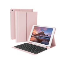 Joigo - Funda Con Teclado Para Ipad 10.2 7 8 9 Ranura Lapiz Rosado