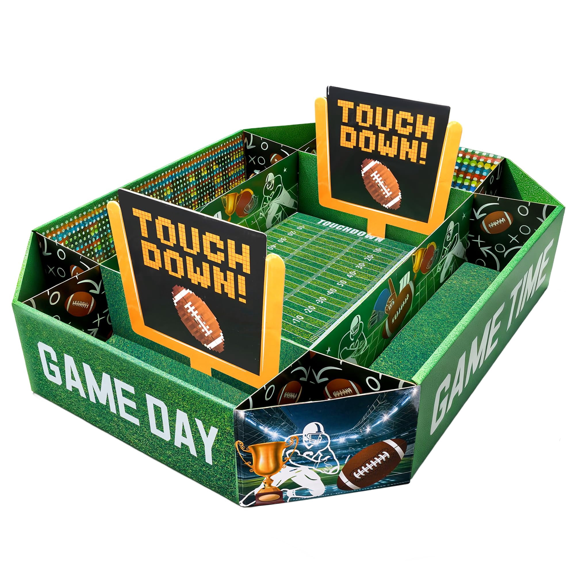 Bandeja Para Aperitivos Joypitchever Football Party Con 9 Compartimentos