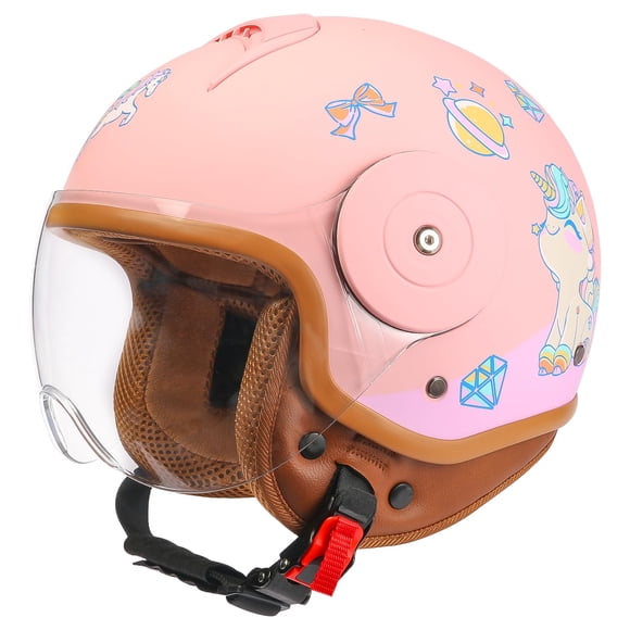 Casco de moto YUDJYQM 48-56 cm, aprobado DOT, rosa