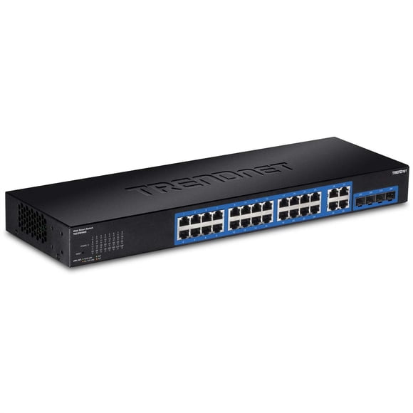 Conmutador TRENDnet Gigabit Web Smart de 28 puertos TEG-284WS negro
