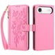 thumbnail image 2 of Funda Billetera Floral en Relieve iphone17 air con Tarjetero y Cremallera Rosa, 2 of 6
