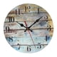 thumbnail image 5 of Reloj de pared de madera moderno, relojes silenciosos que no hacen tictac, relojes colgantes rústicos decorativos de madera para cocina, decoraciones Multicolor, 5 of 5