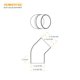 thumbnail image 3 of Conector colector de polvo POWERTEC 70183, codo de 45 grados, 3 of 6